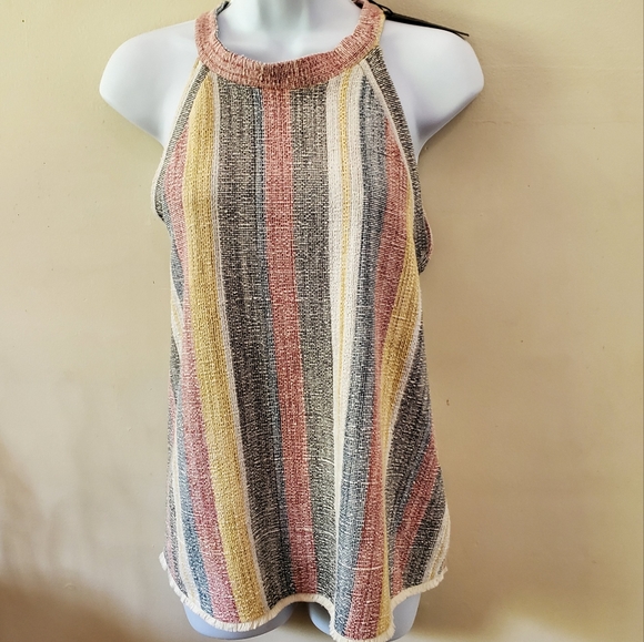 New with Tags W5 Anthropologie stripped Halterneck - Picture 3 of 8